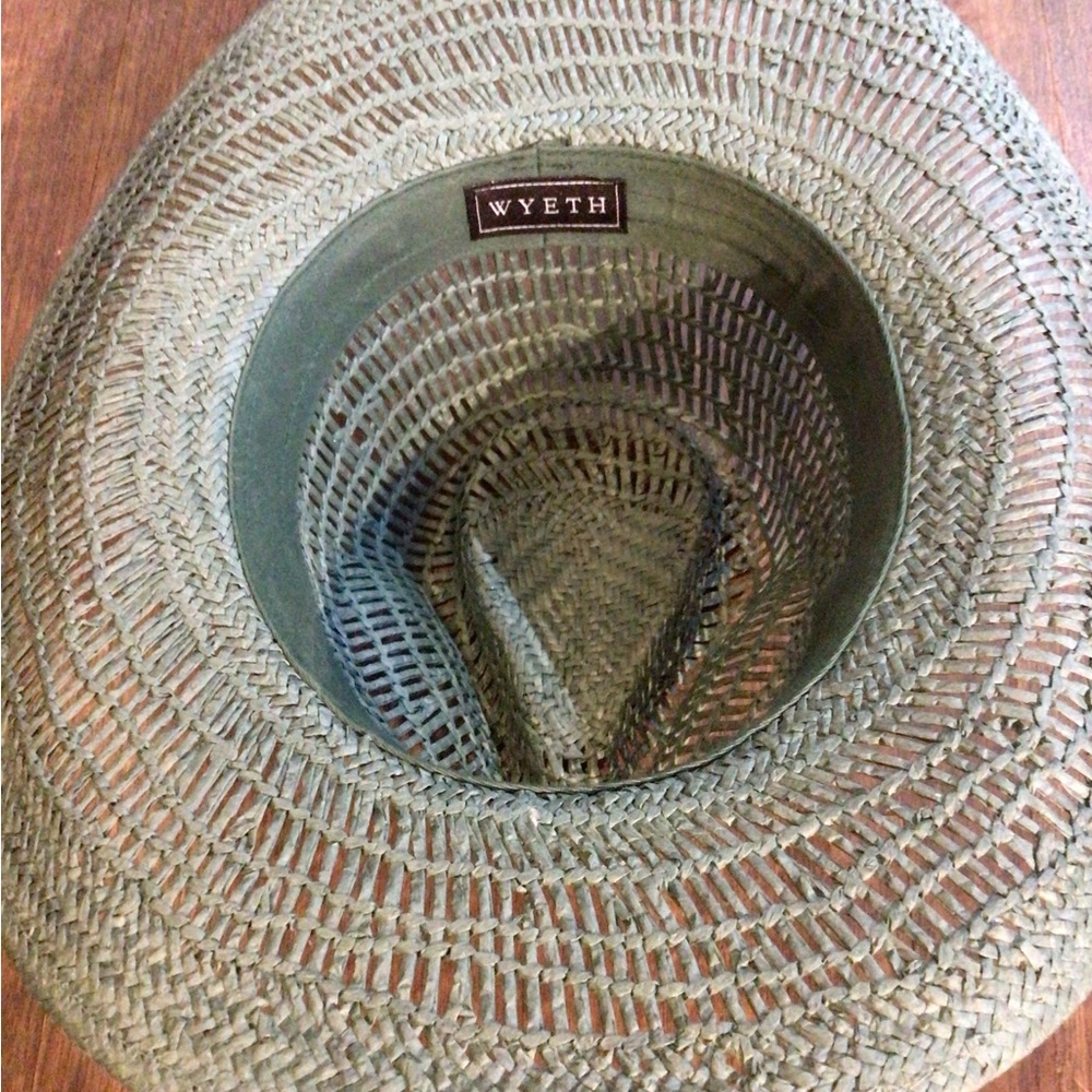 NEW! Wyeth Aquamarine Woven Straw Hat - Picture 3 of 3